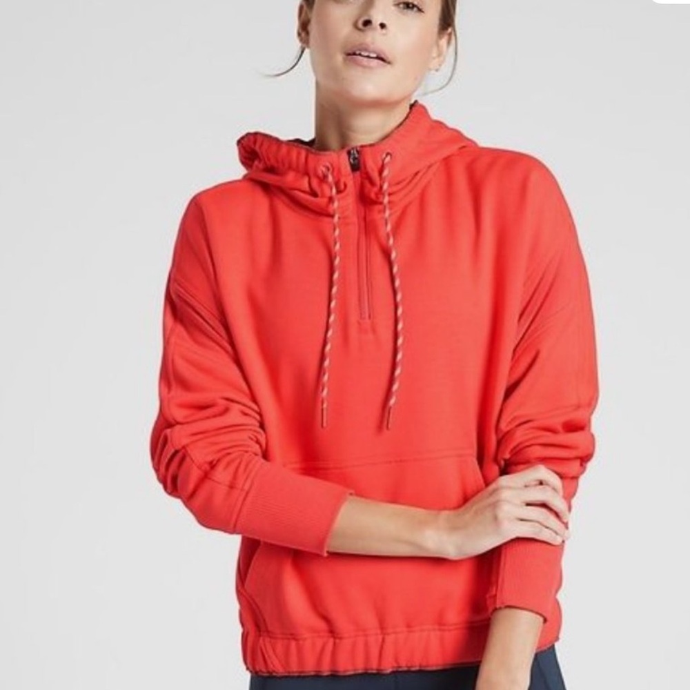 Athleta Ascend Hoodie in Passionfruit Coral Size XS